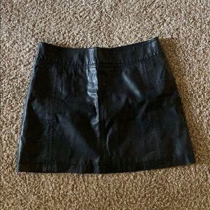 Free People Vegan Leather Mini Skirt